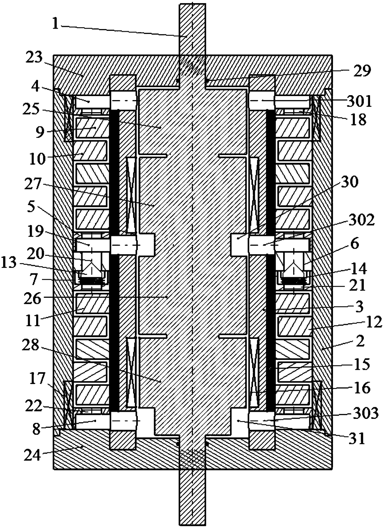 Rotary-type magneto-rheological damper