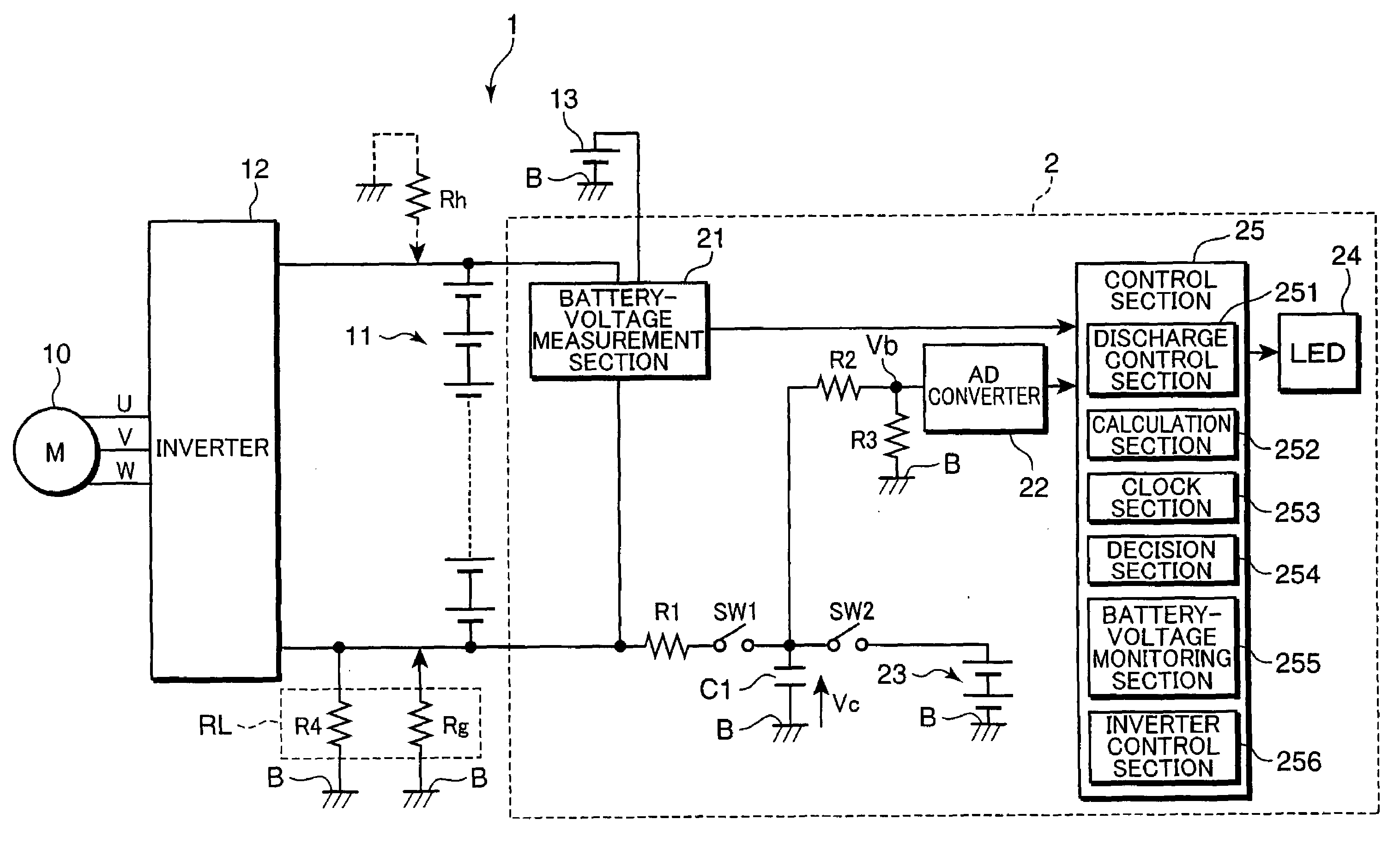 Ground-fault resistance measurement circuit and ground-fault detection circuit