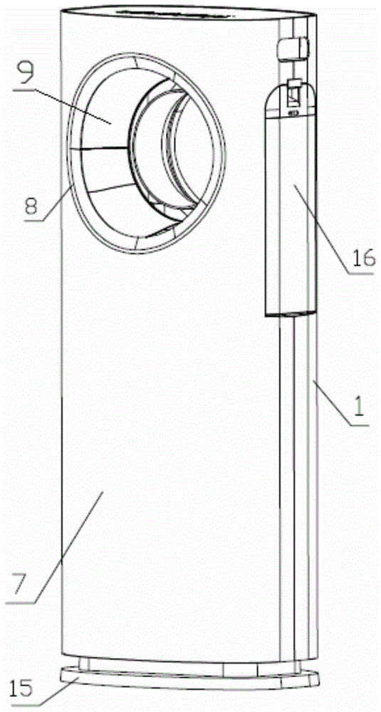 An air purifier with a fan and a heating function