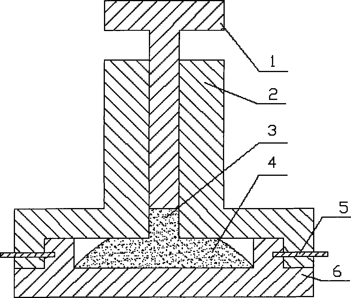 Press die for preparing agglomerate ultra-fine crystal material