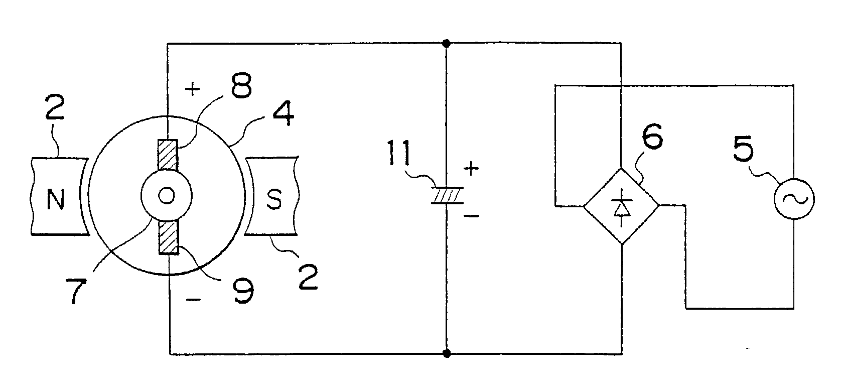 Direct current commutator motor