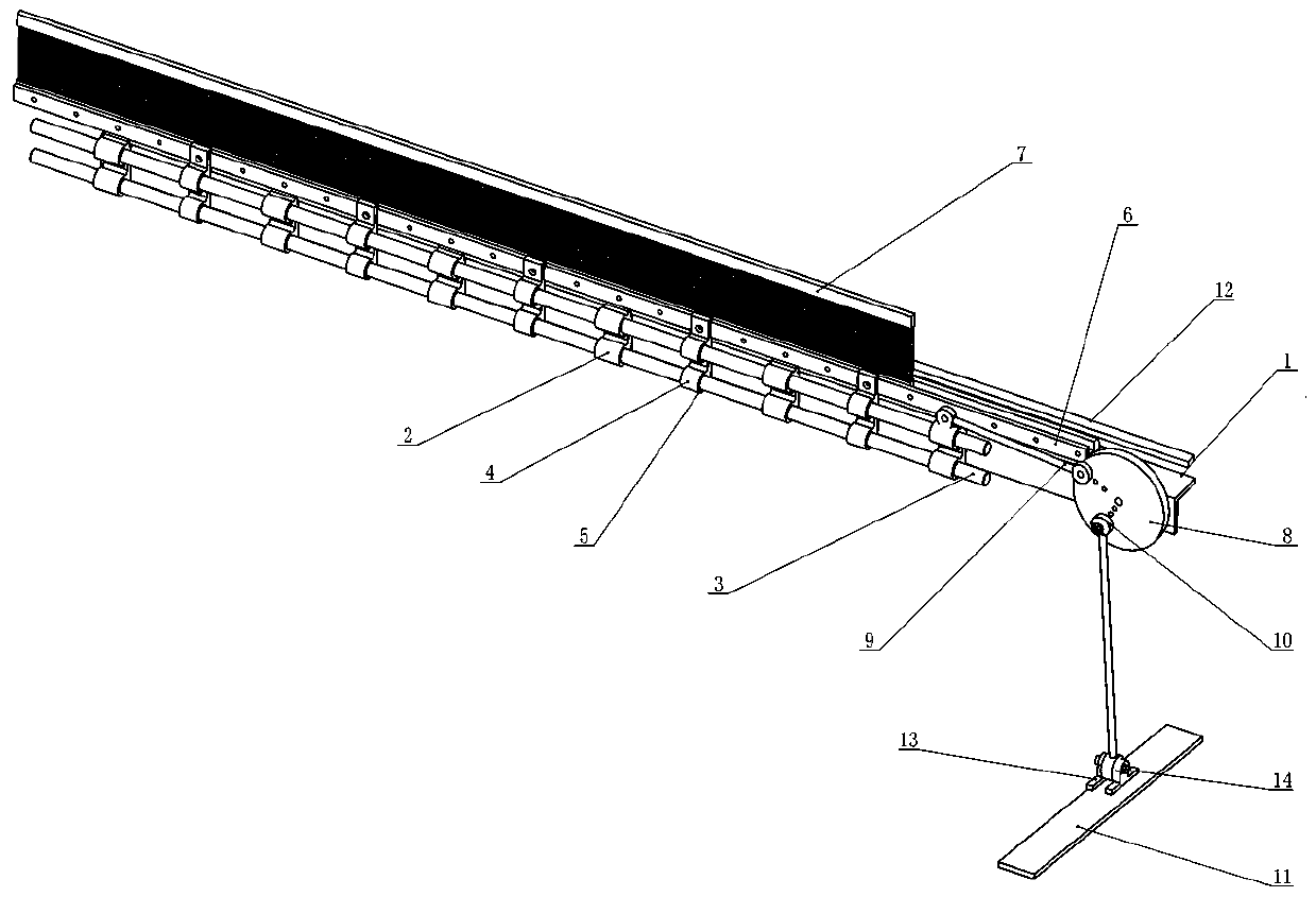 Novel rapier loom device for bevel fabric