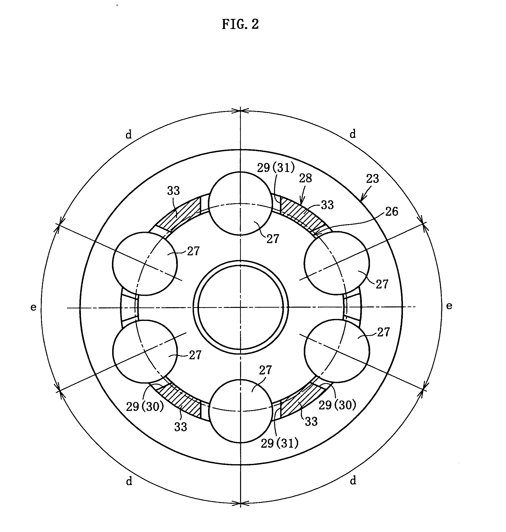 Fixed constant-velocity universal joint