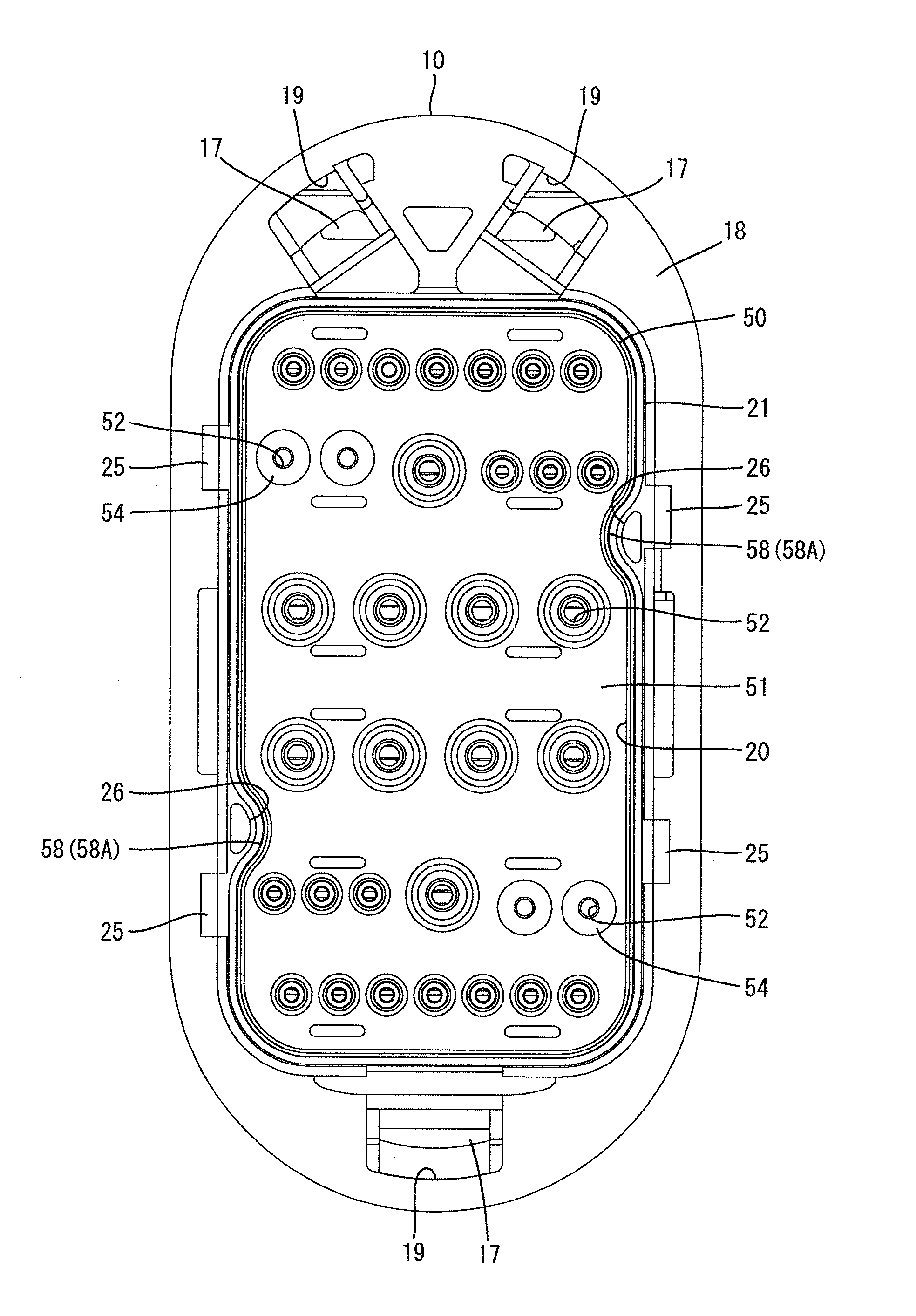 Waterproof connector and method of producing rubber stopper