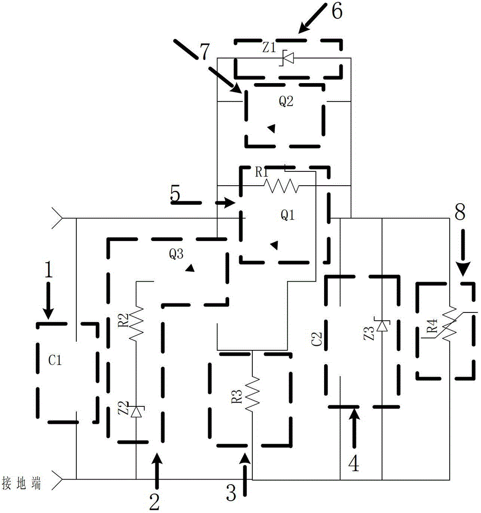 Direct-current overvoltage protection circuit