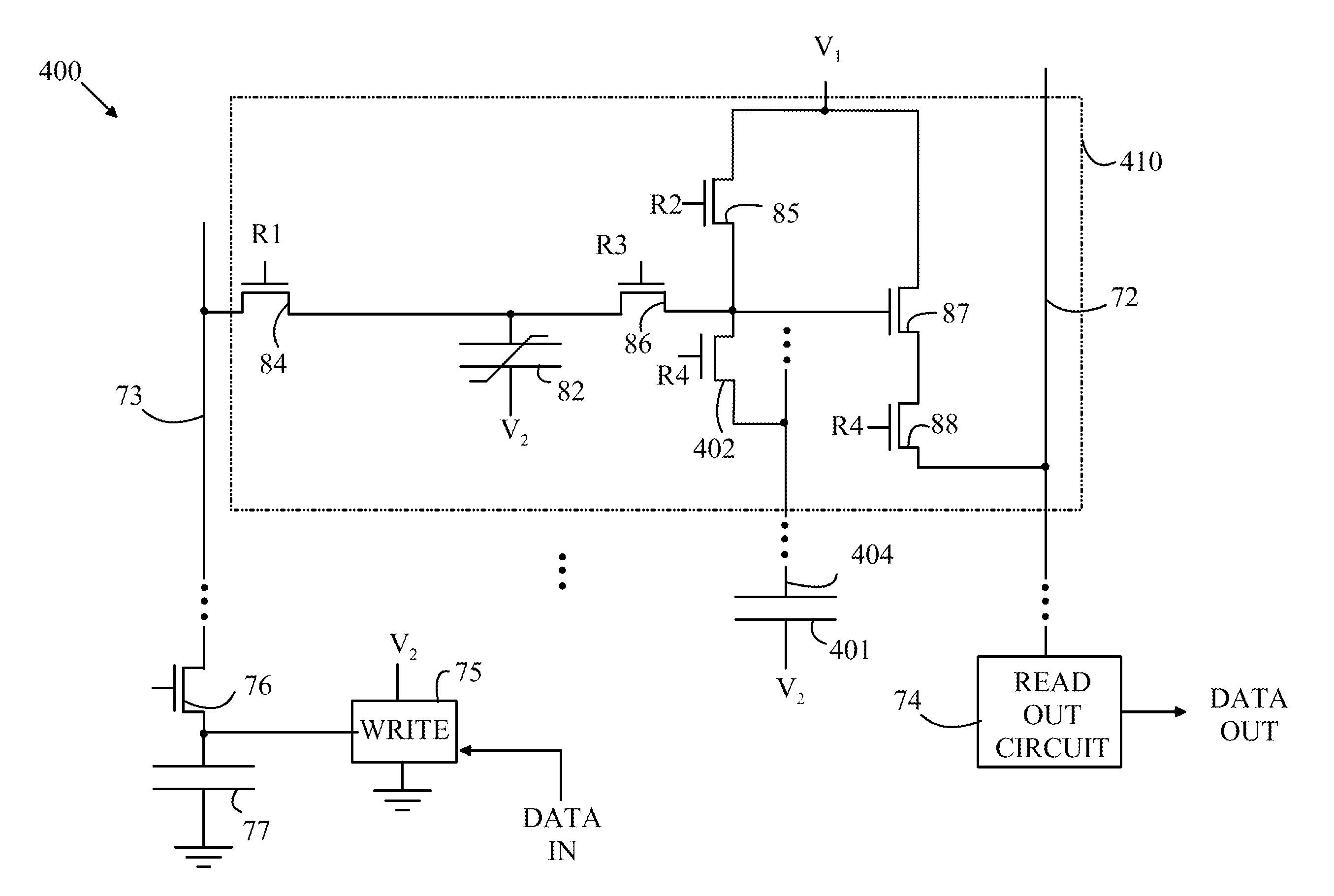 Analog memories utilizing ferroelectric capacitors