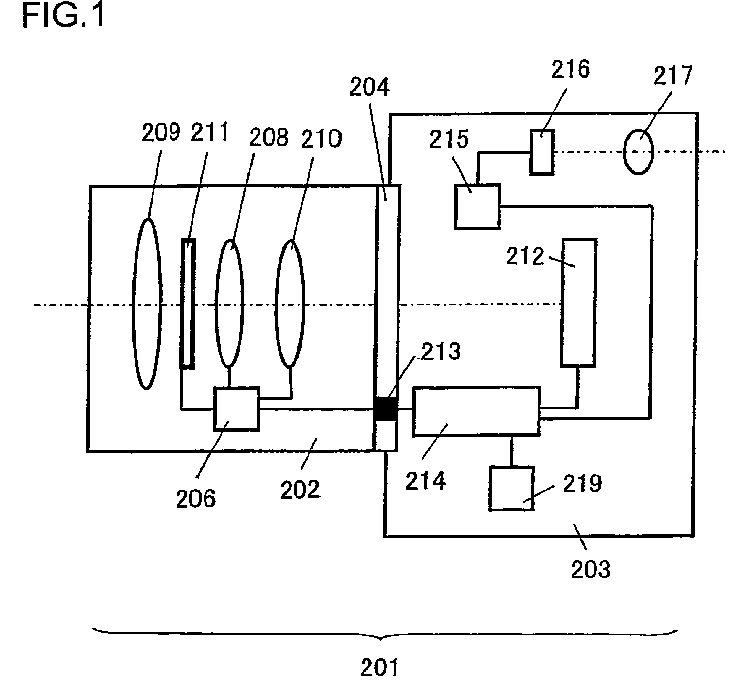 Focus detection device and focus detection method based upon center position of gravity information of a pair of light fluxes