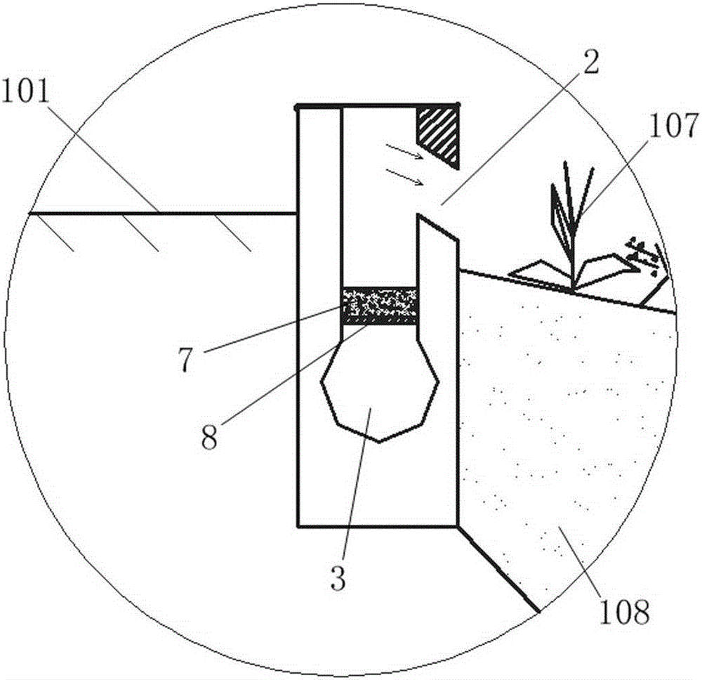 A curbstone with drainage and sewage interception functions