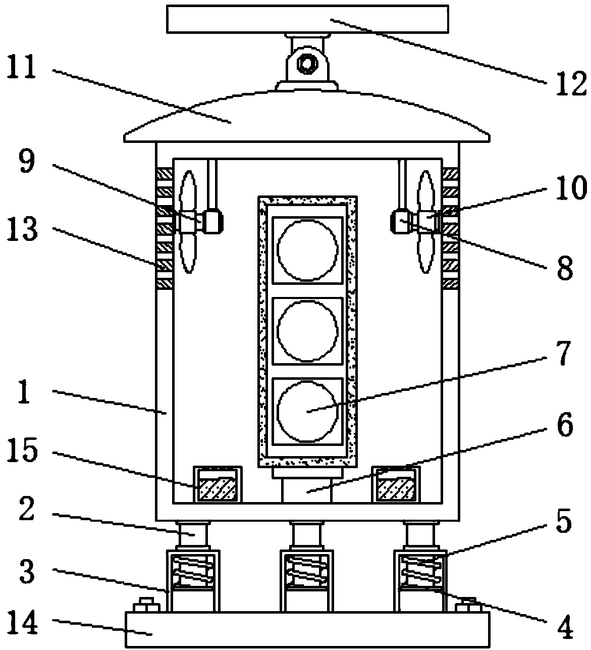 Traffic signal lamp for train lane changing