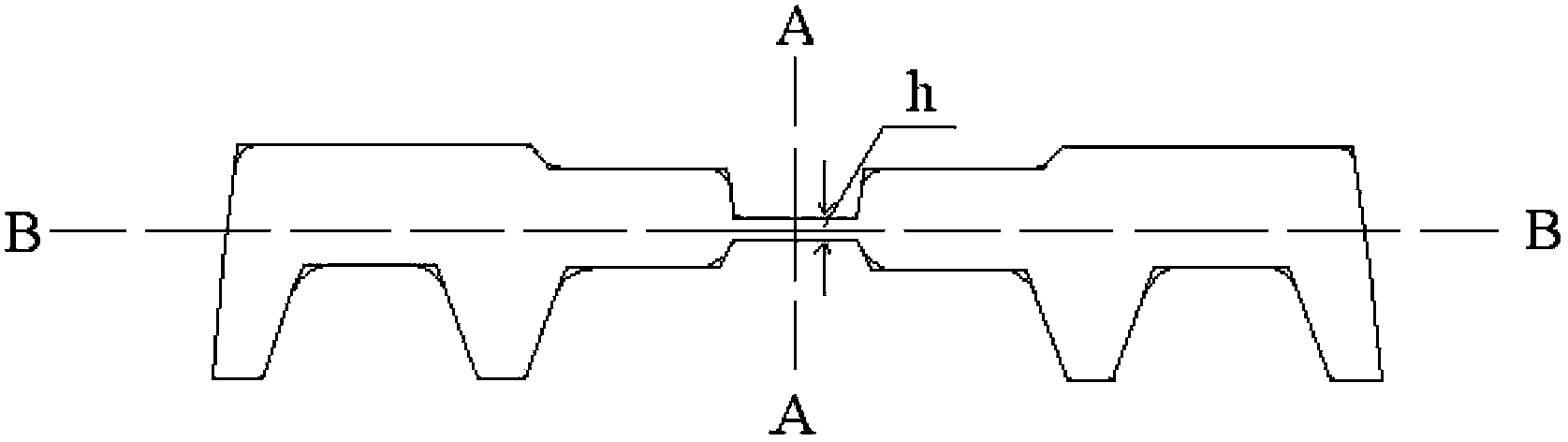 F-shaped steel mill roll double-hole type and rolling method