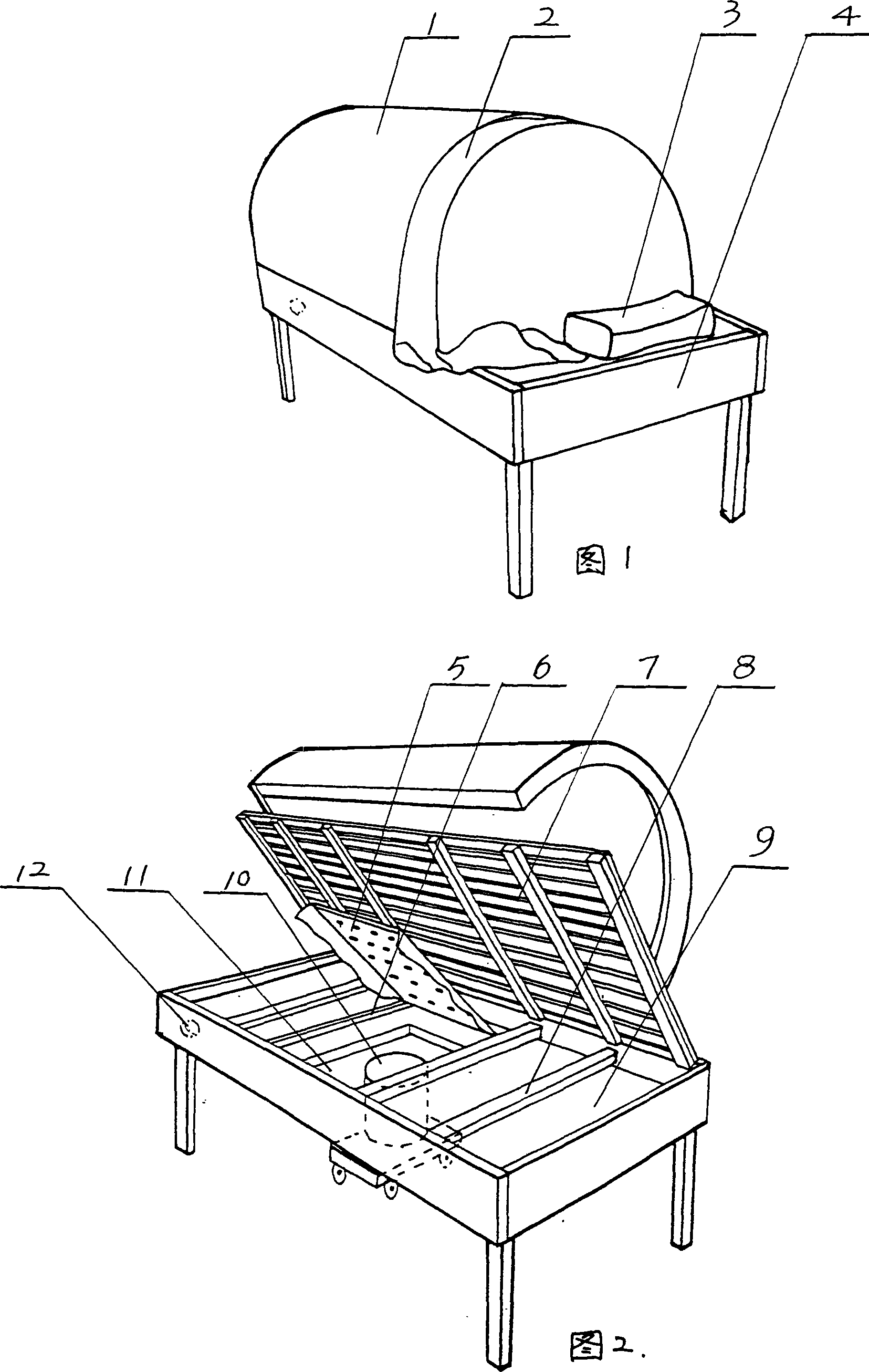 Traditional Chinese medicine fumigation and steaming bed