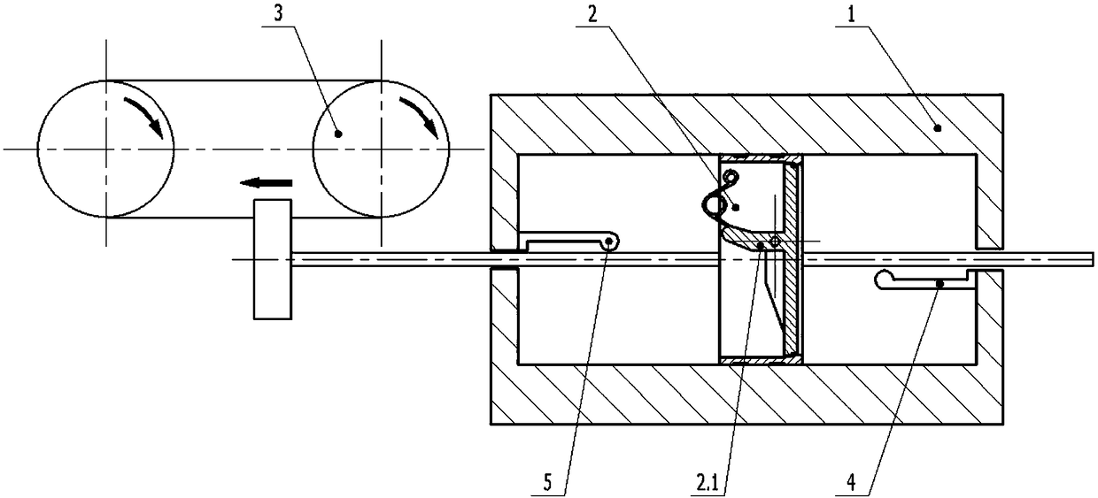 Overturning valve plug-type passive piston volume pipe