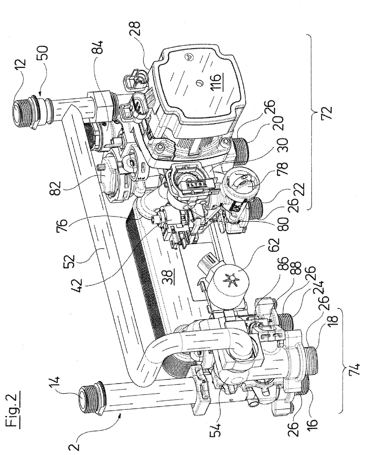 Hydraulic unit for a heating or air-conditioning system