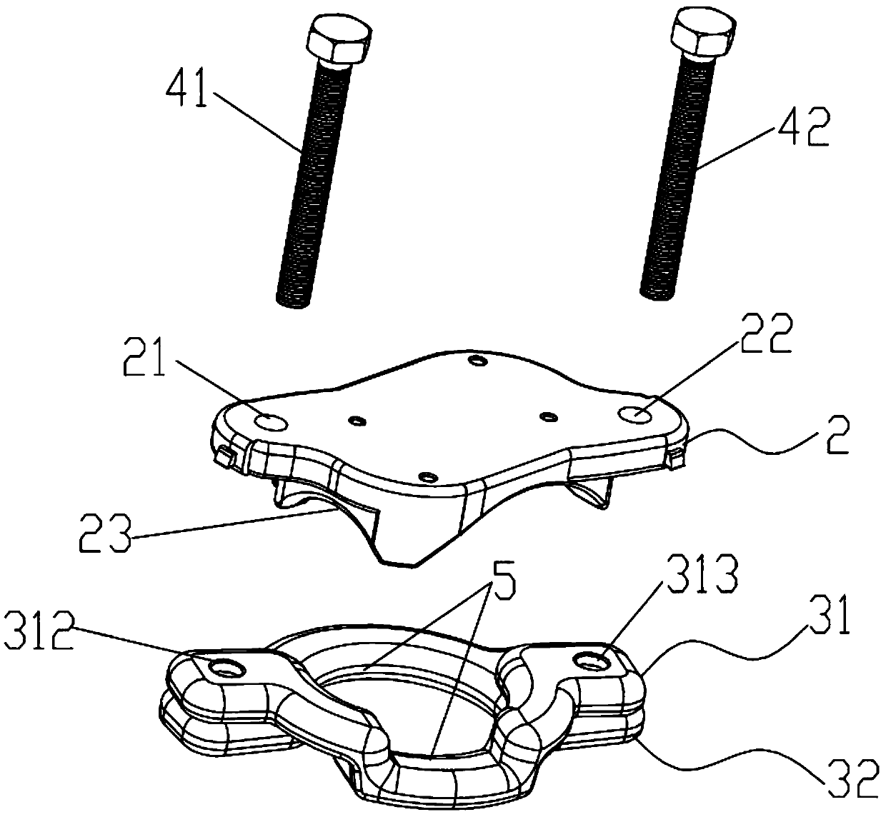 A street yard clamp for pin insulators