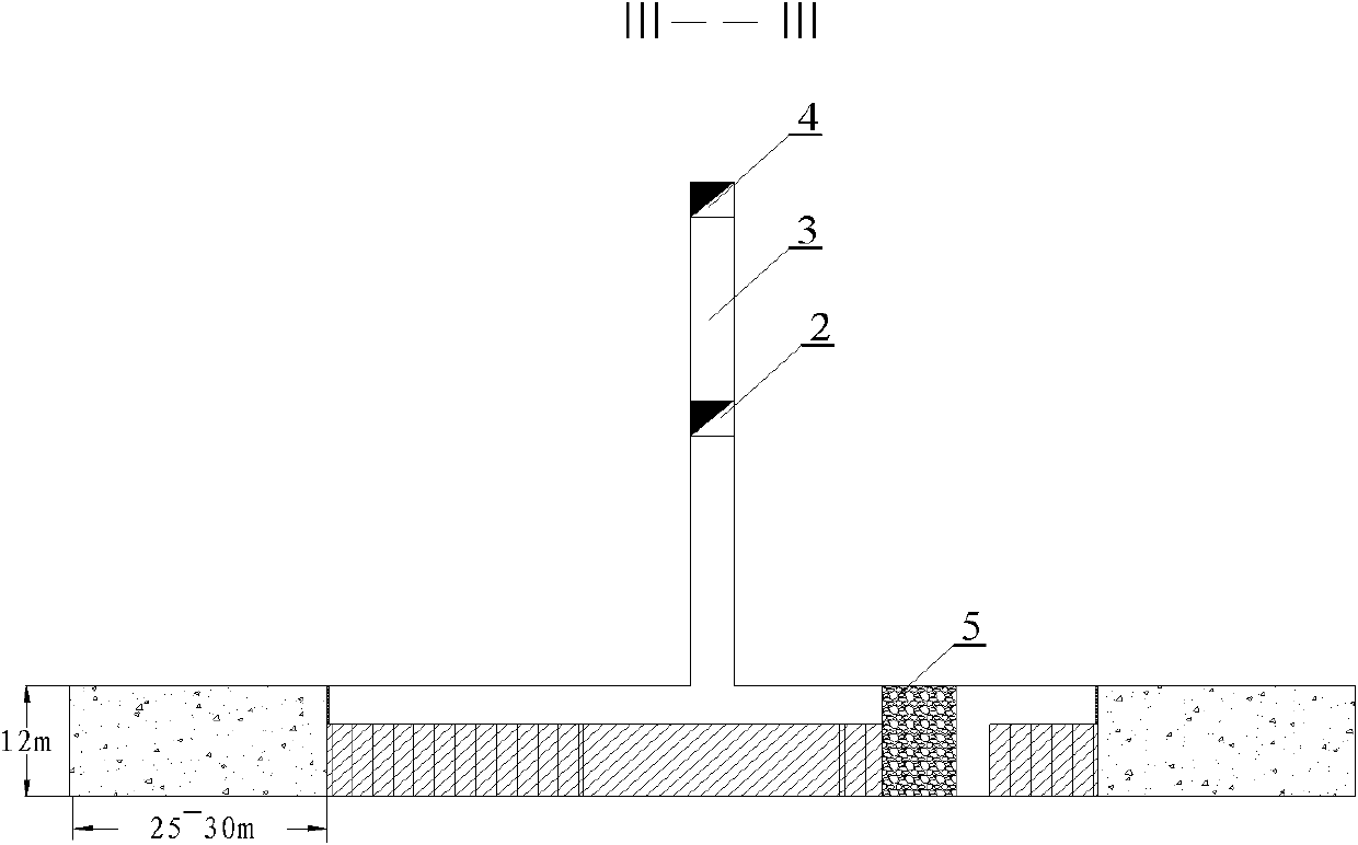 Rib-pillar-free continuous sublevel filling method for mining preparation in medium-thickness slope crushed ore body vein