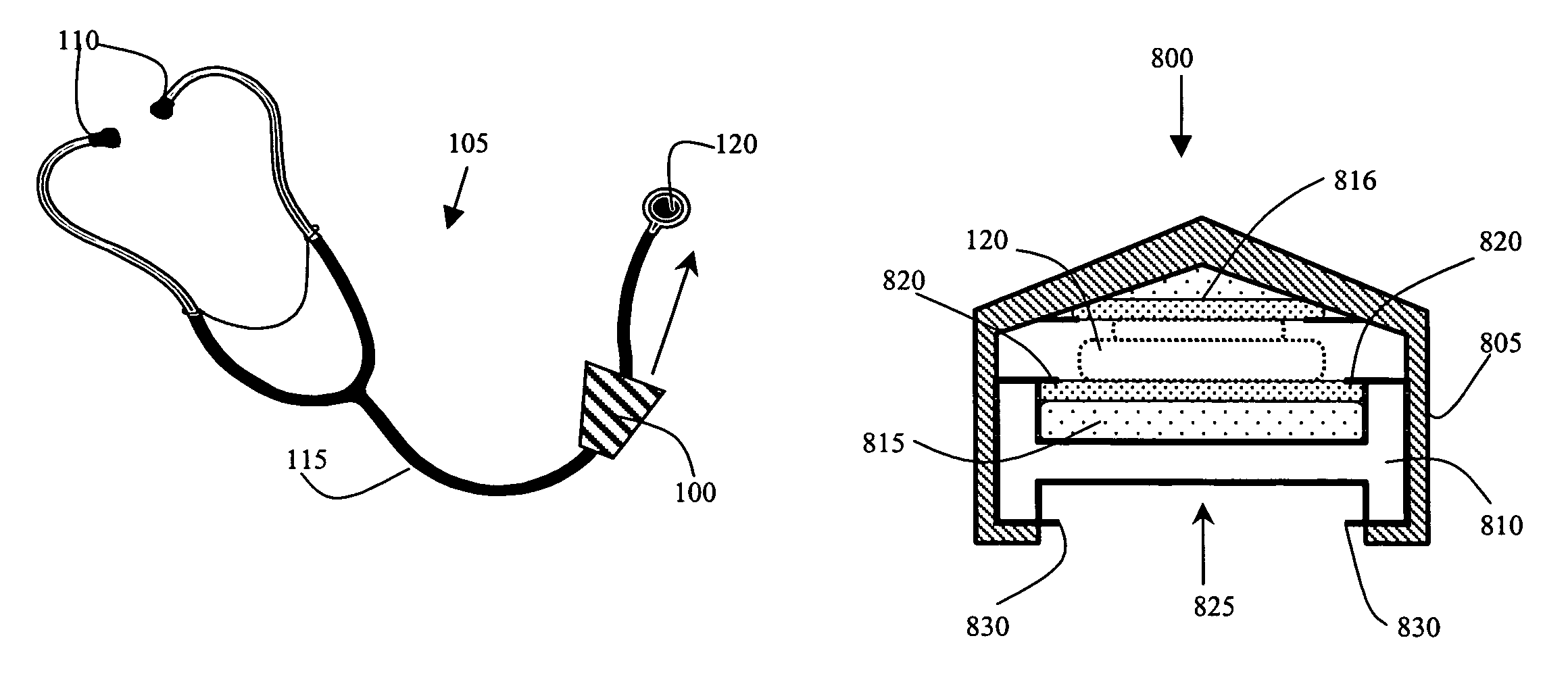 Wearable stethoscope sanitizing device