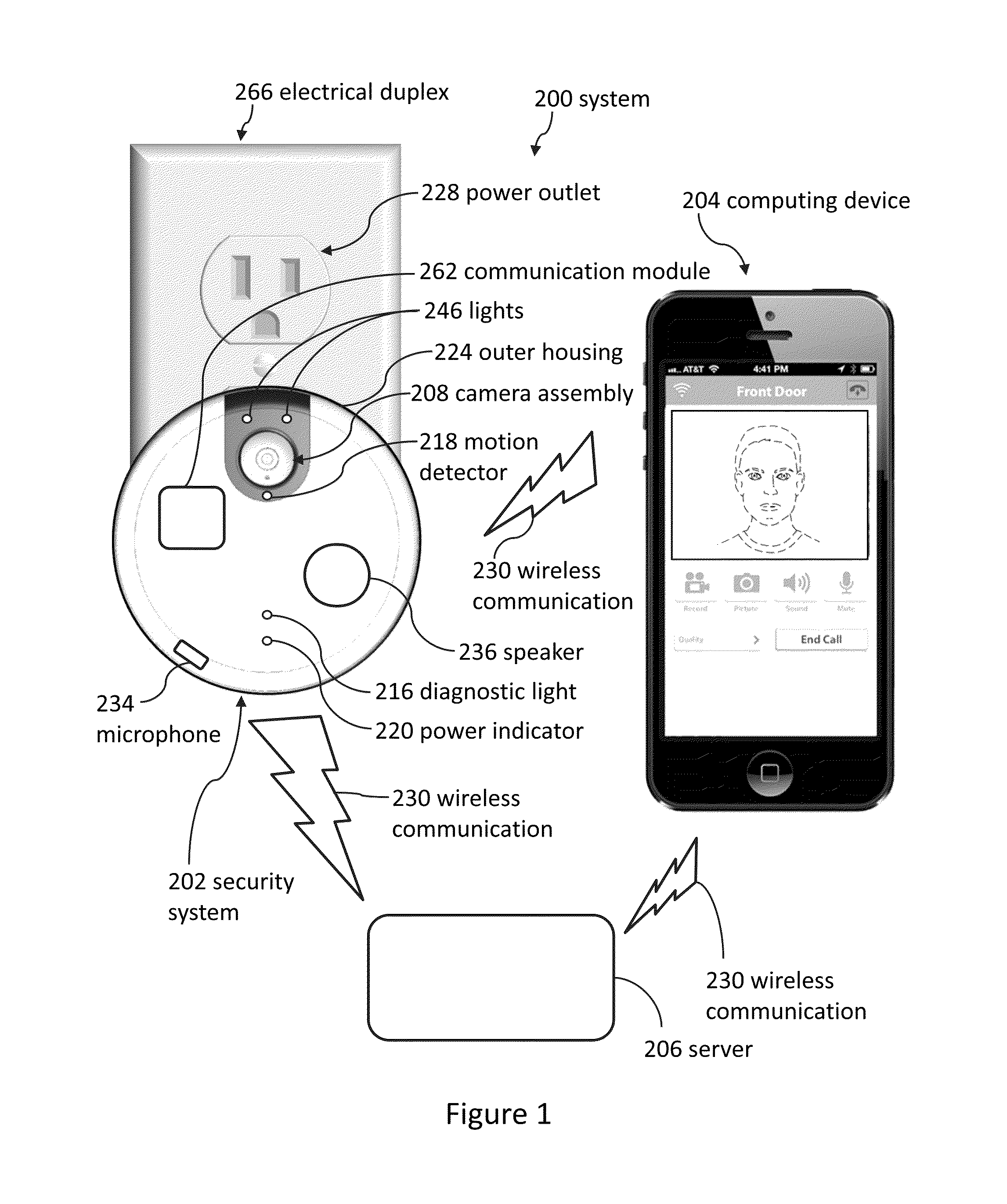 Power outlet cameras