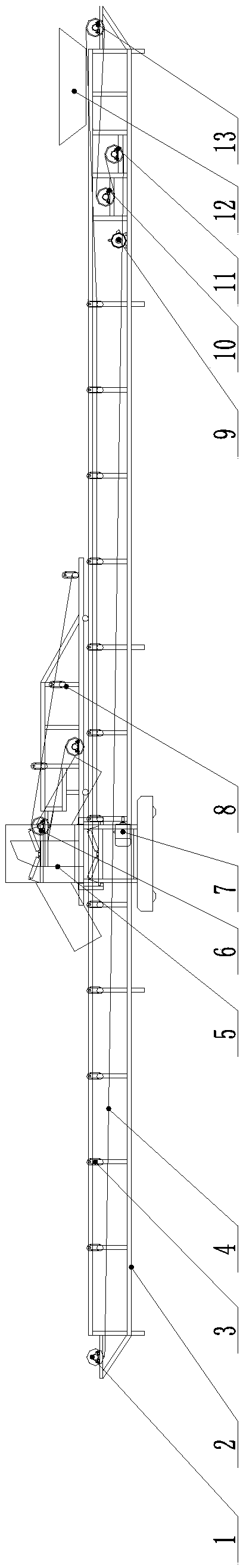 Three-dimensional bulk grain silo conveying system