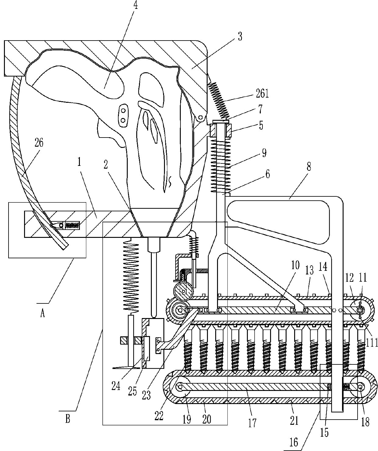 Assist device for screw wood plate splicing