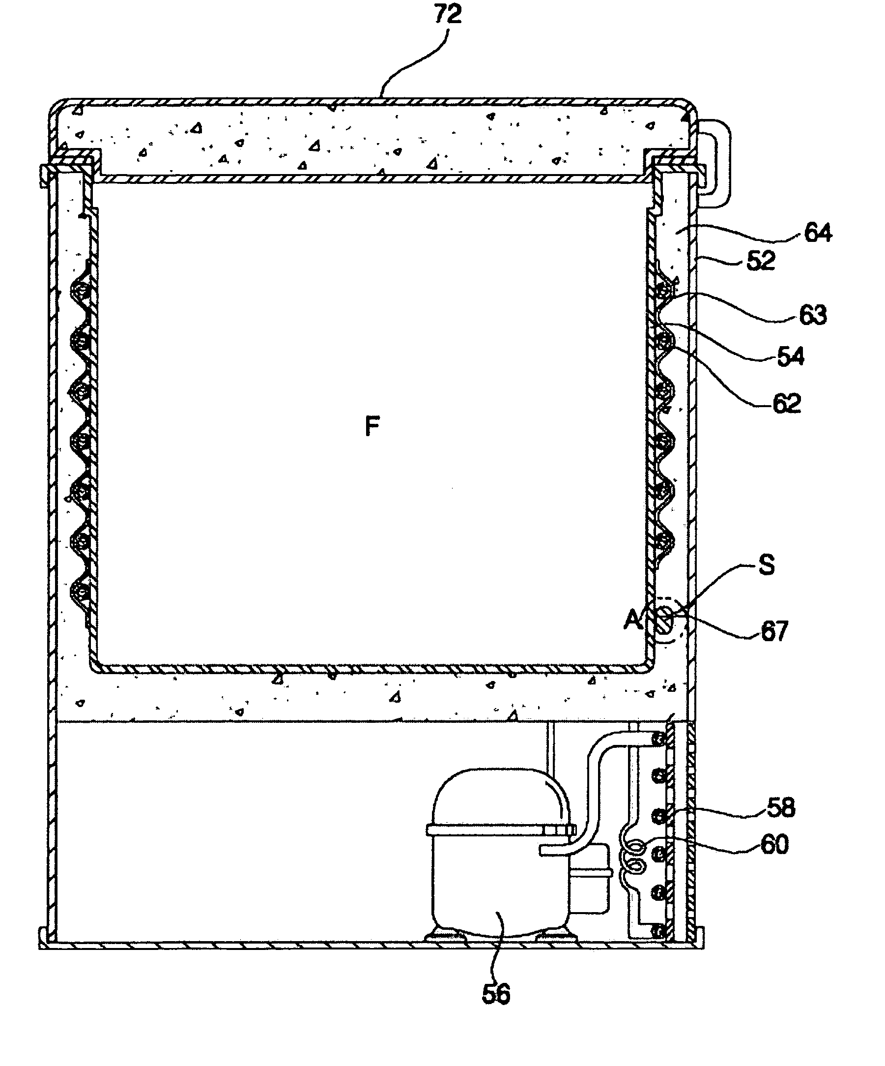 Refrigerator and temperature sensor fixing method in the refrigerator