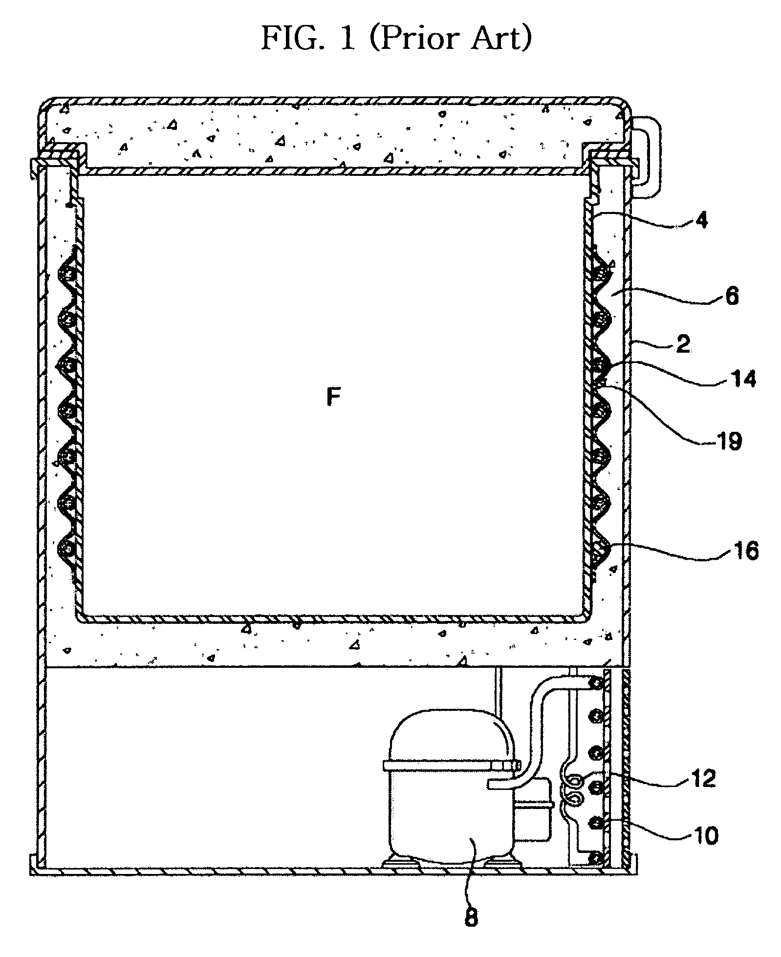 Refrigerator and temperature sensor fixing method in the refrigerator