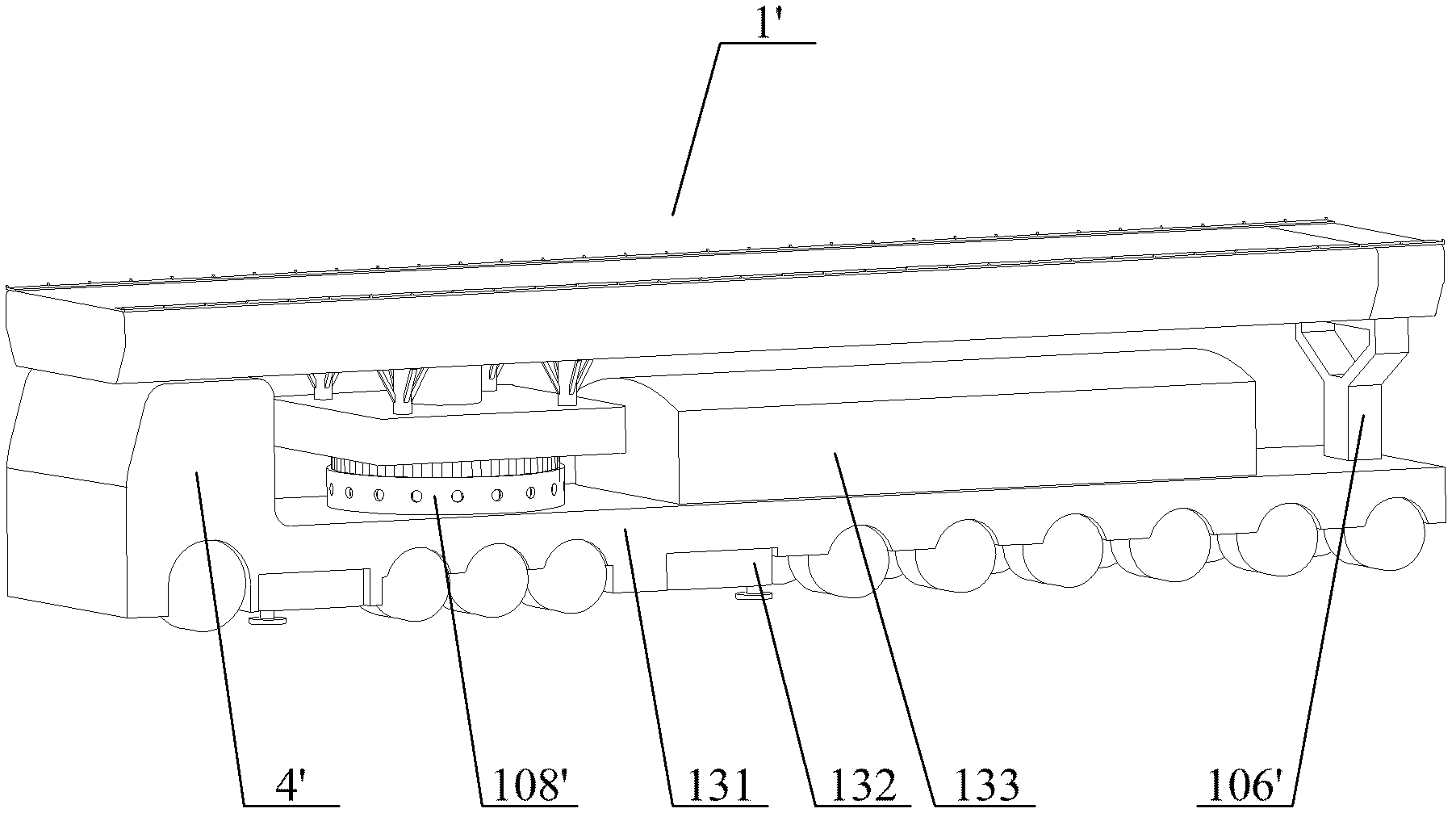 Combined overpass and bridge body module of the same