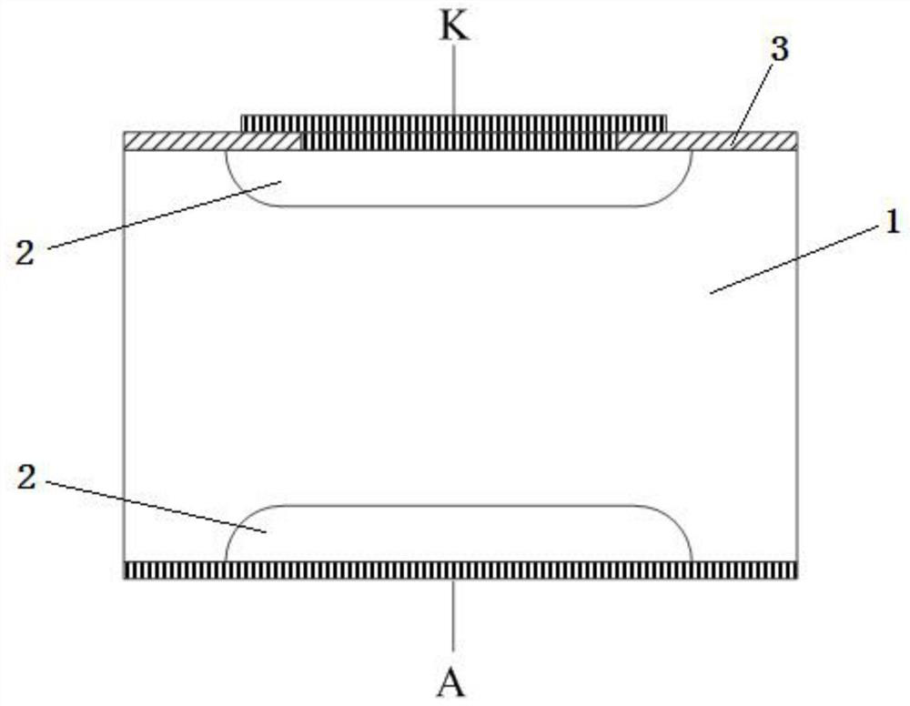 A kind of low overshoot voltage unidirectional TVS and its manufacturing method