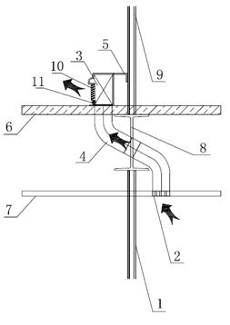 Energy-saving and emission-reducing split-level type natural curtain wall ventilator system