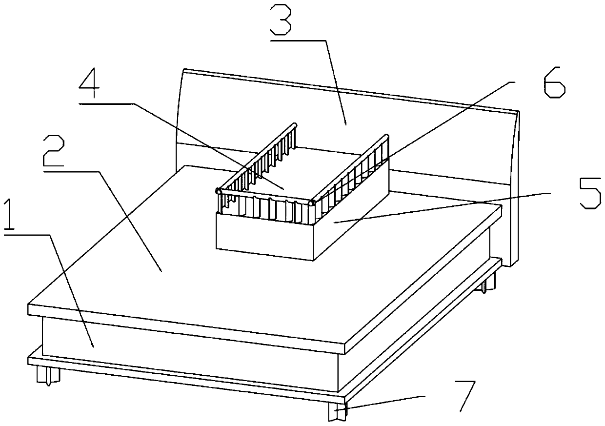 Double-bed convenient for taking care of baby