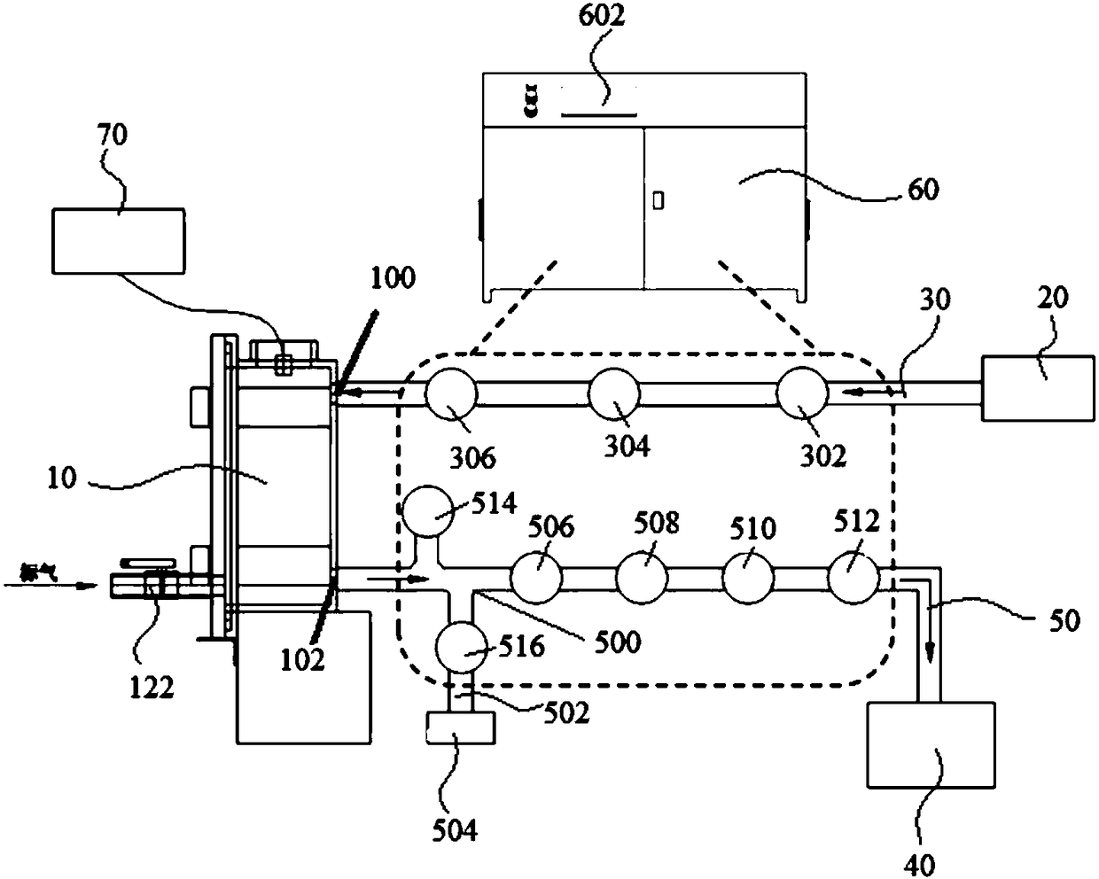 Cell gas generation testing system