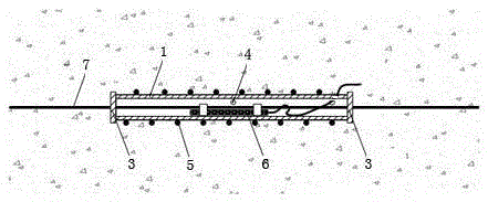 A cable meter protection device for monitoring the tensile stress of prestressed steel bars