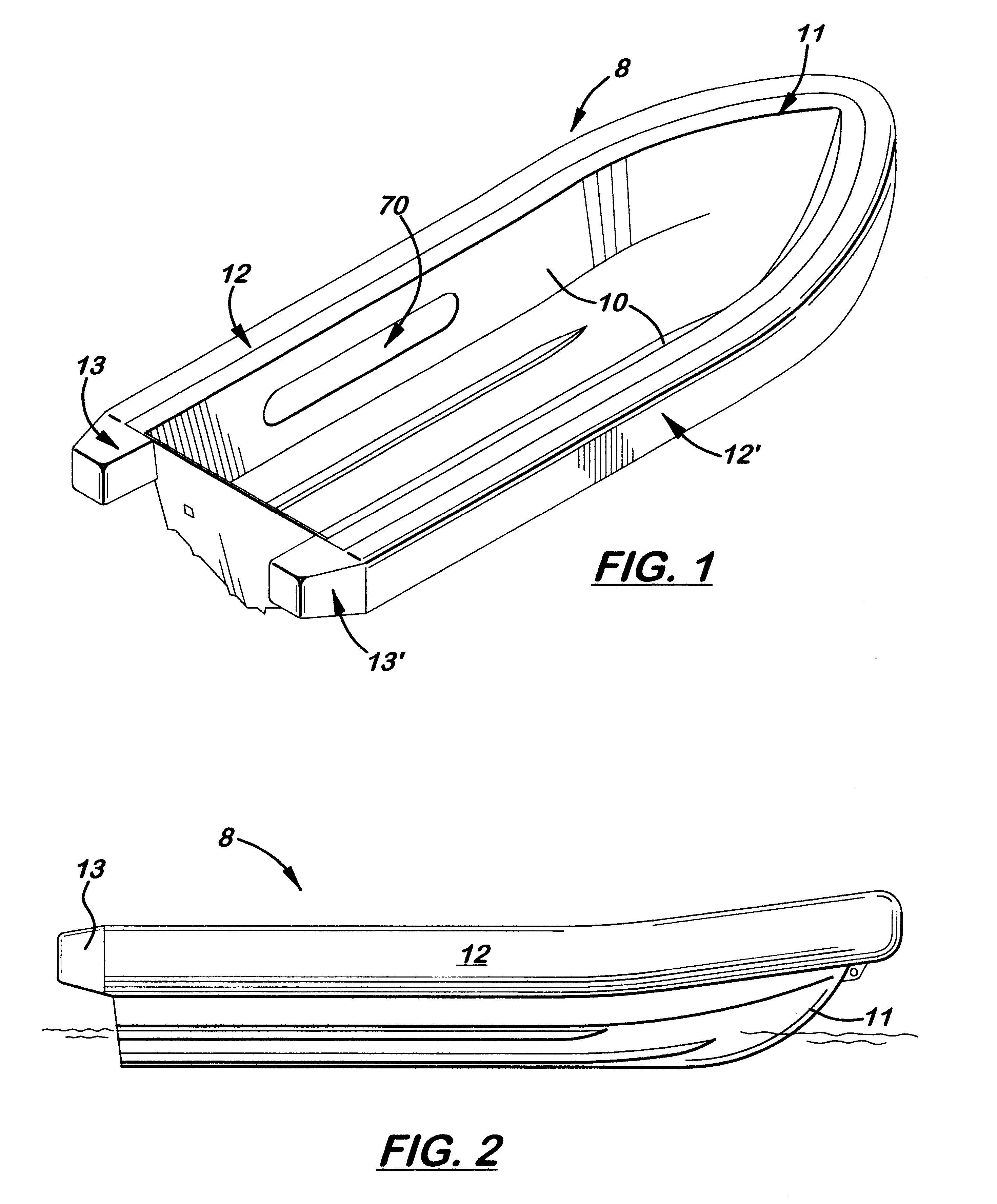 Integrated bumper boat hull and method