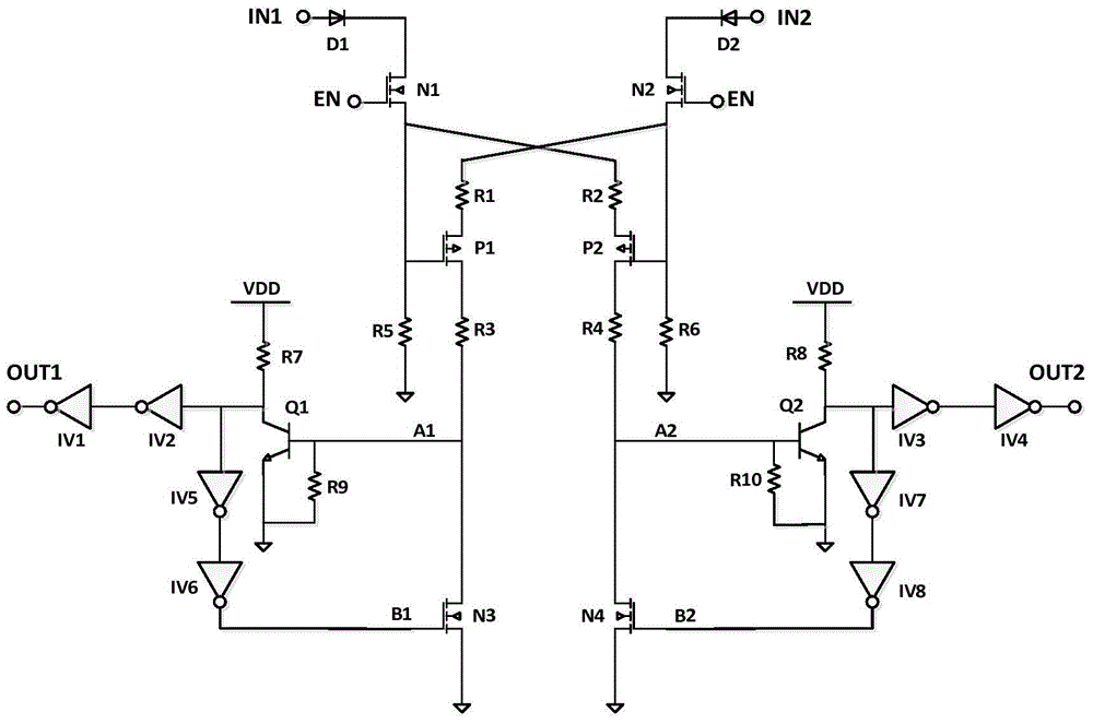 High voltage zero-crossing detection circuit