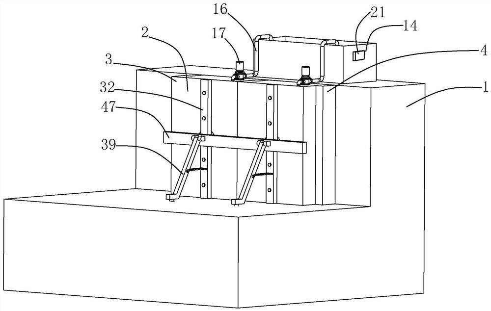 A foundation pit support structure and its construction method