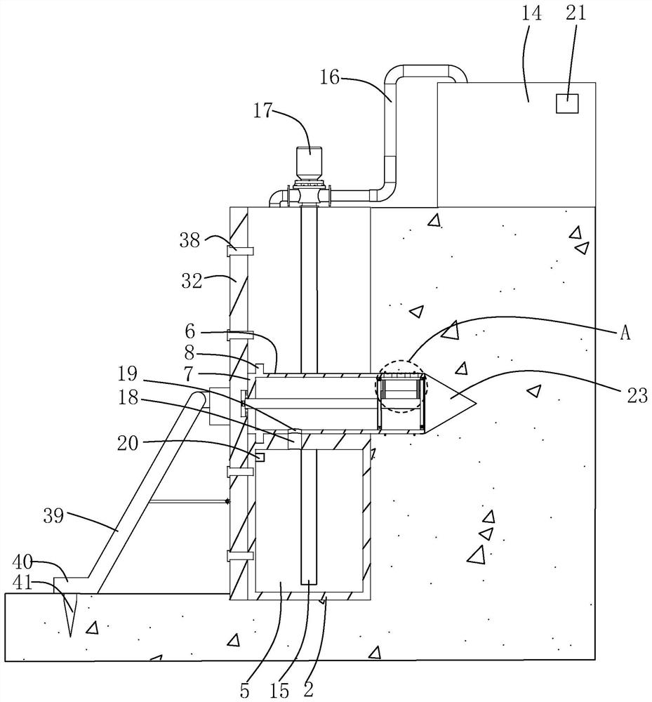 A foundation pit support structure and its construction method