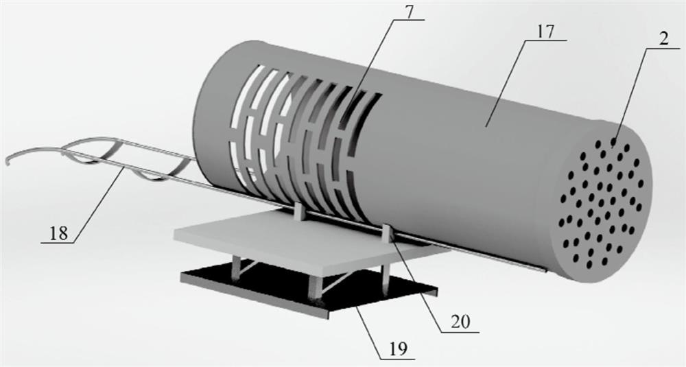 Vortex flow-rotational flow dual-field air separator dust control method and device for tunneling face