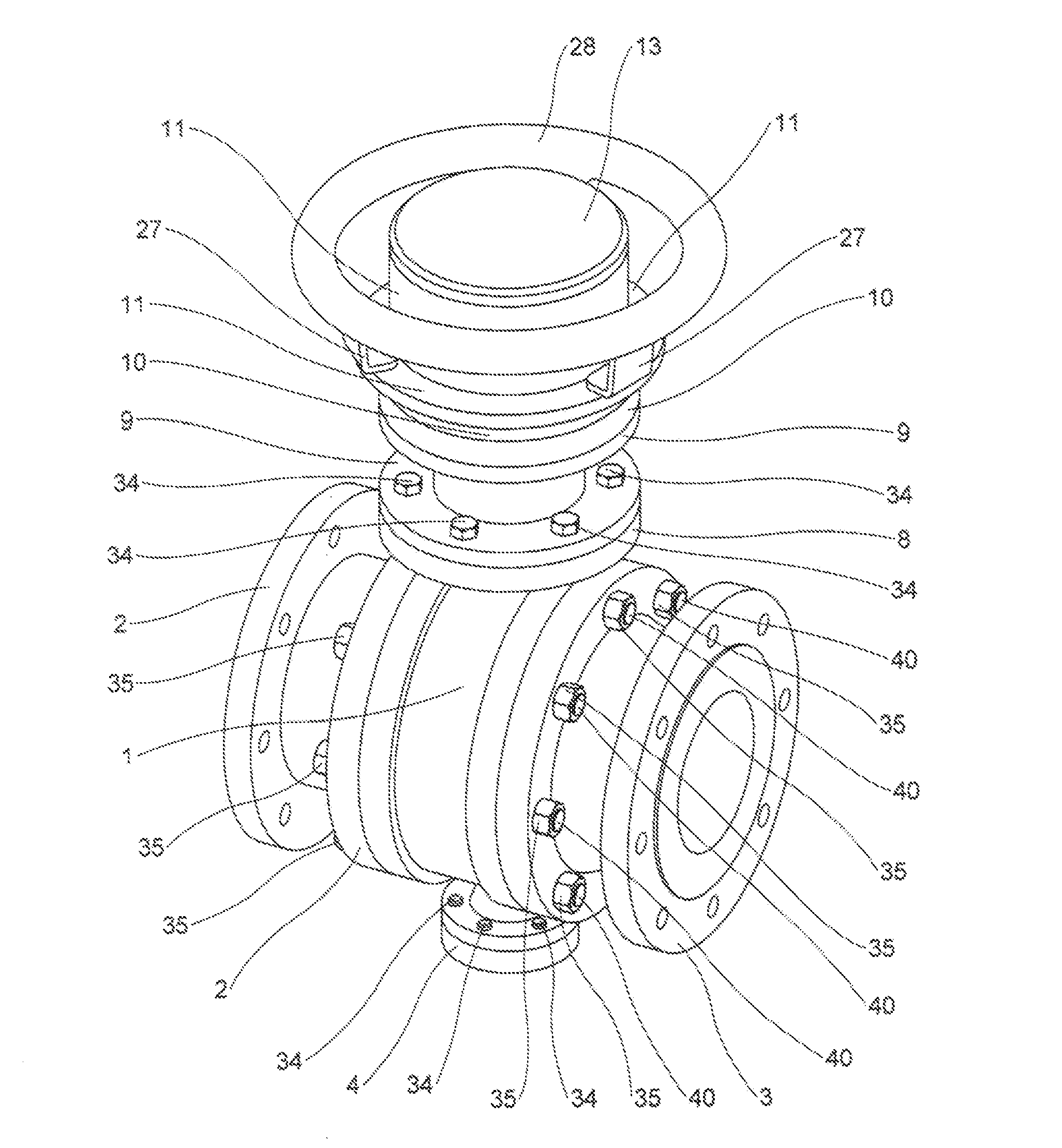 Rotary valve adapter assembly with planetary gear system