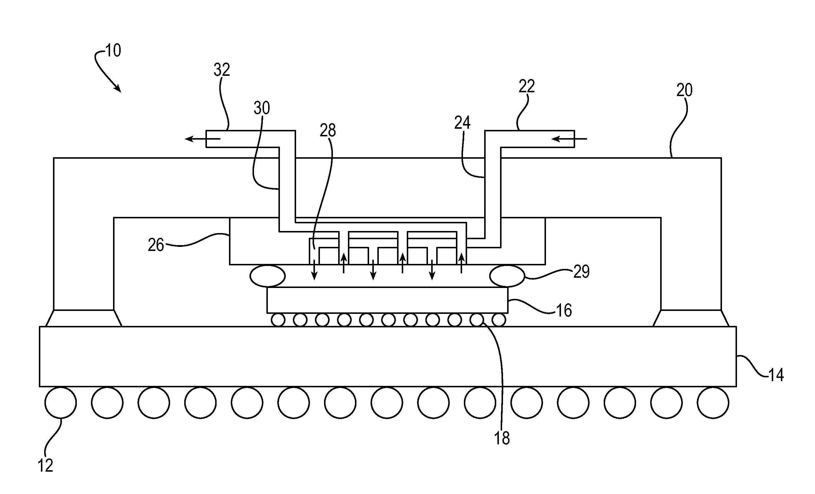 Passively controlled smart microjet cooling array