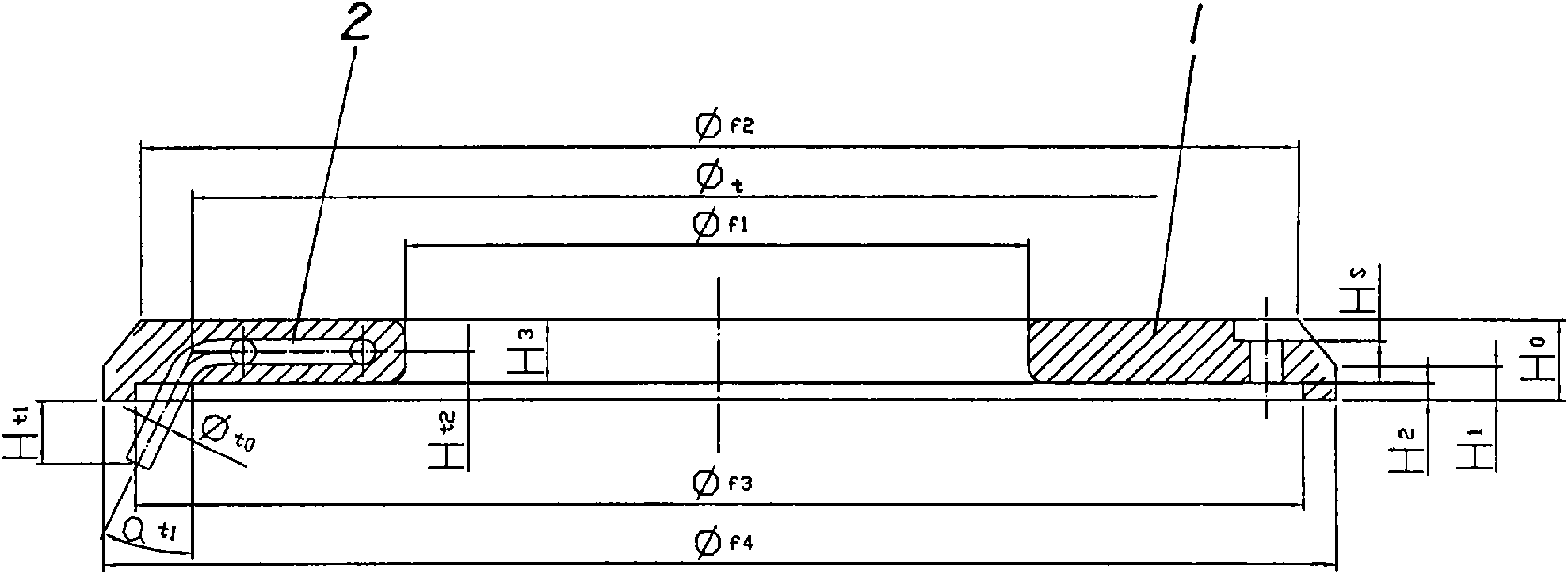 Design method of converter cast iron water-cooling mouth