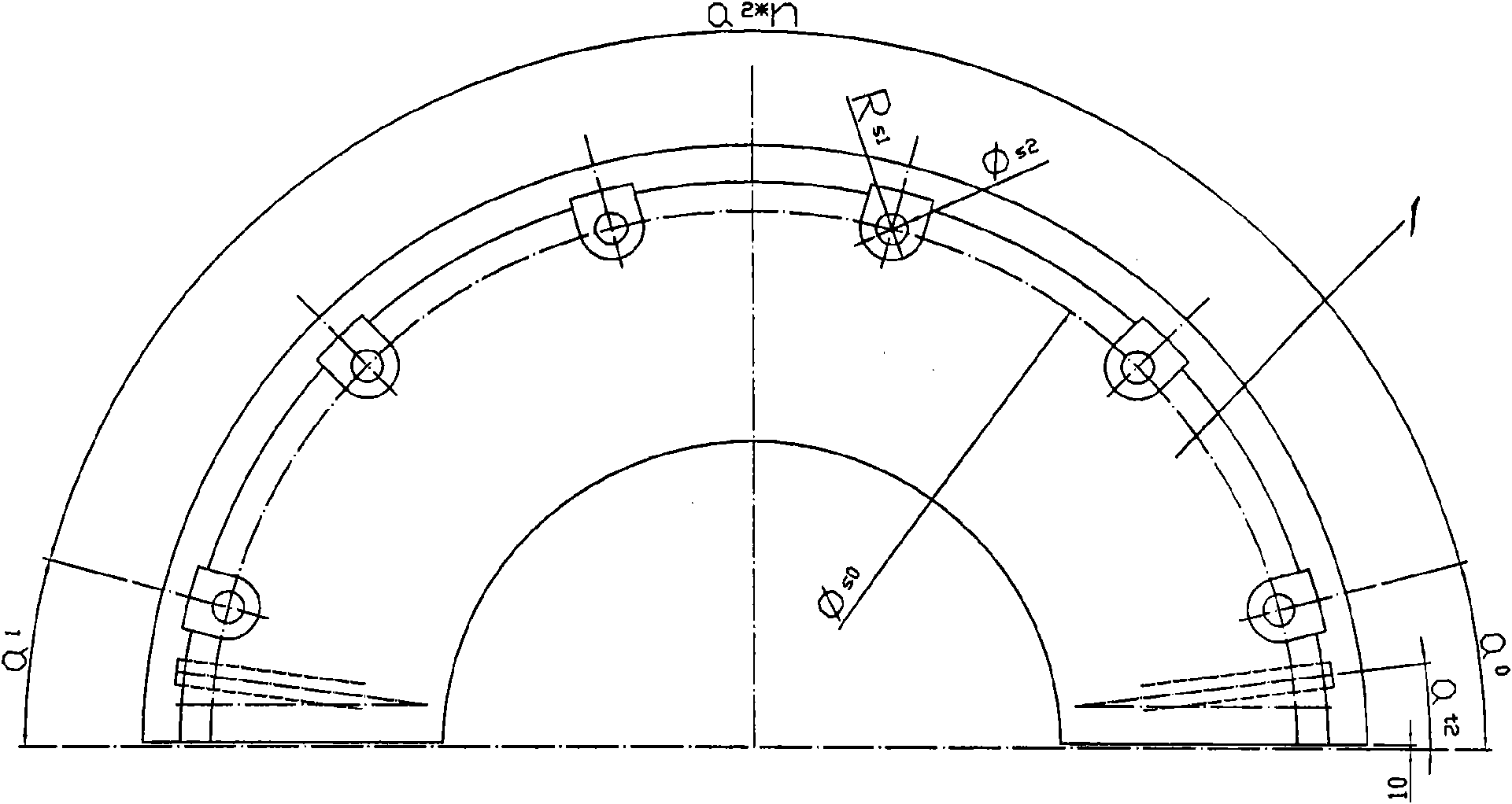 Design method of converter cast iron water-cooling mouth