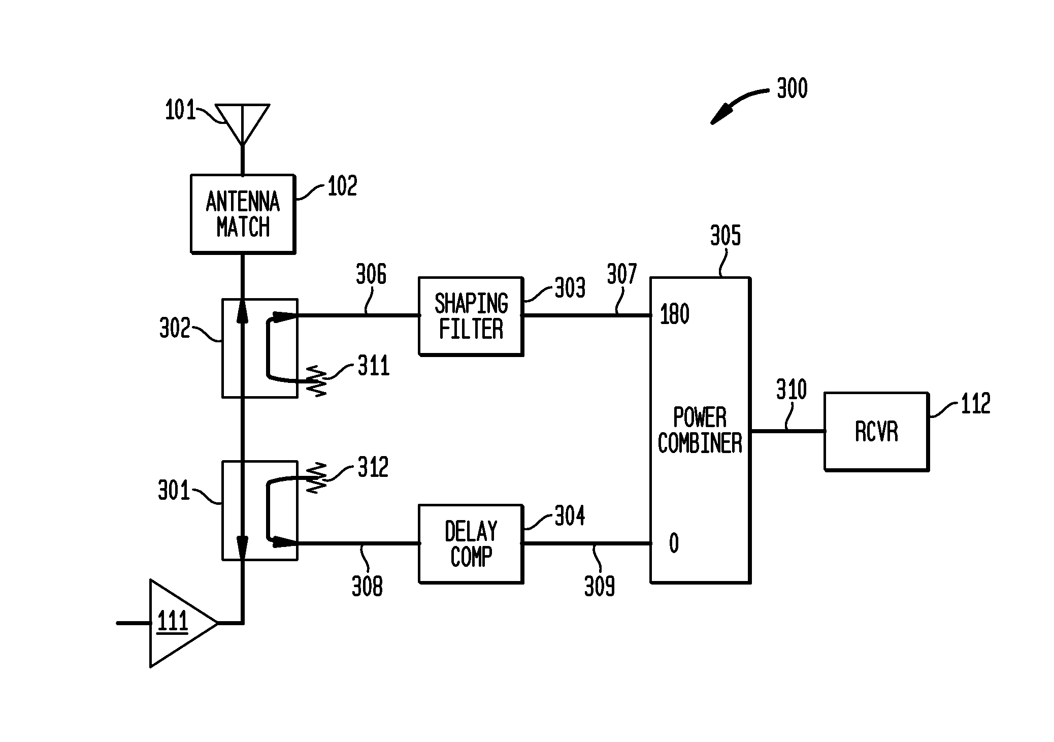 Directional notch filter for simultaneous transmit and receive of wideband signals