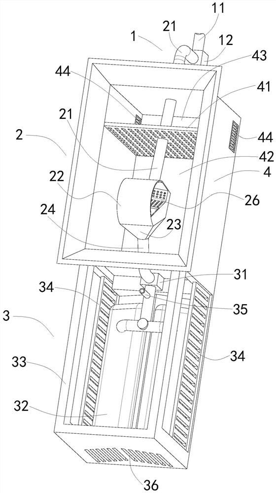 Continuous dredging device for river course treatment