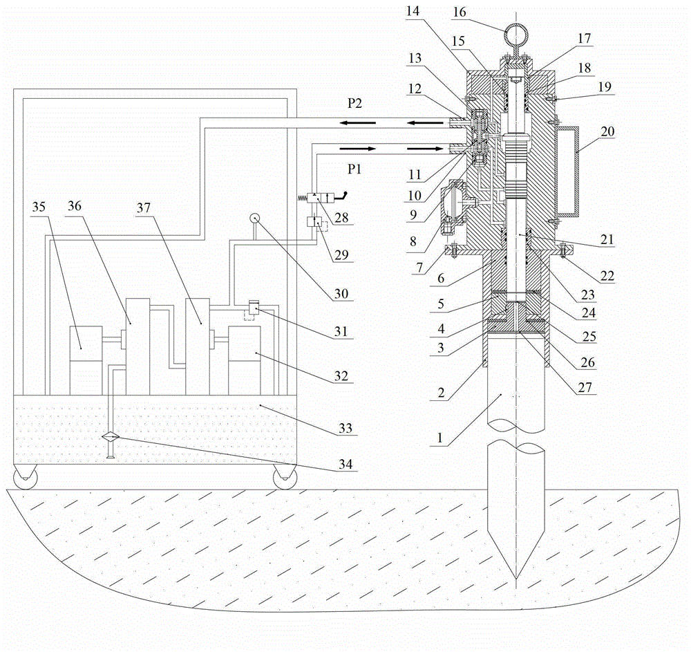 An environmentally friendly and energy-saving hydraulically driven pile driver