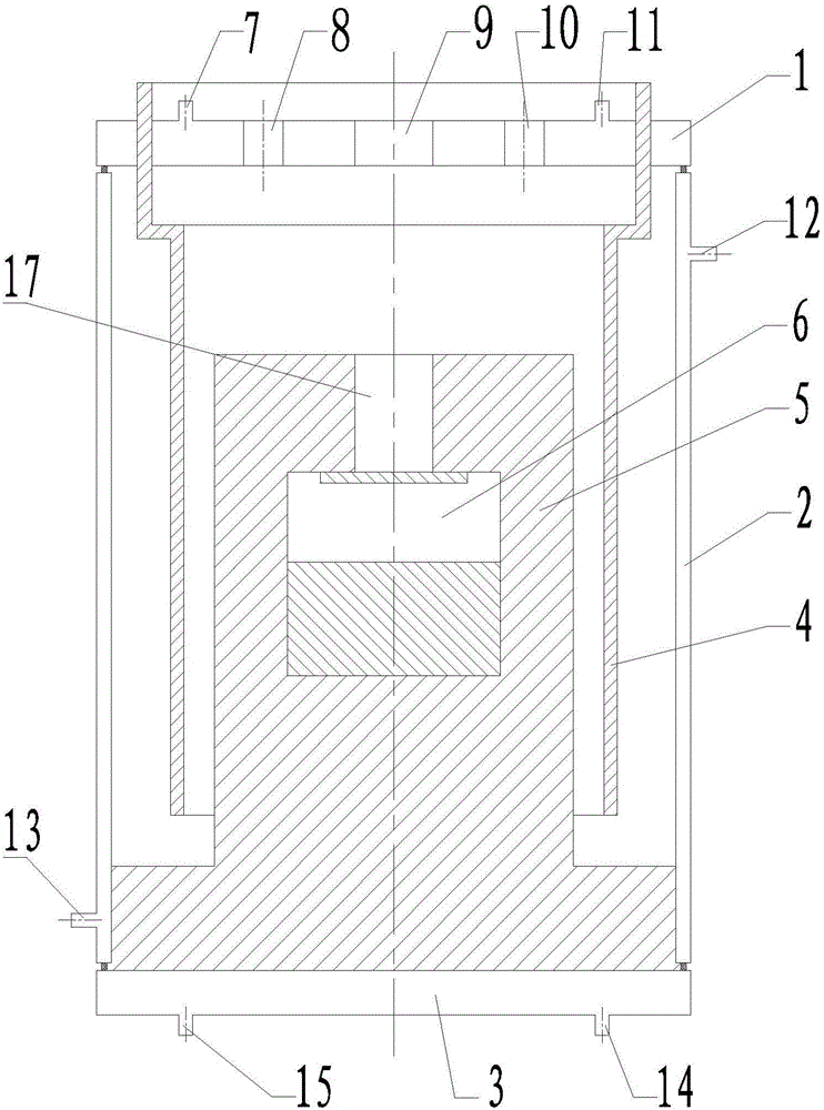 Device for growing large-diameter silicon carbide crystal by PVT method