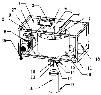 Unmanned aerial vehicle loaded automatic water sampling device