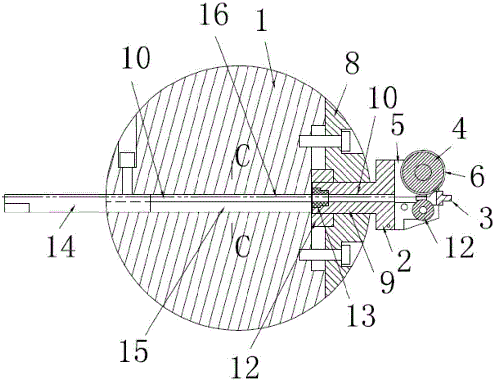 Tool for performing exposed type back wiring on pipe body