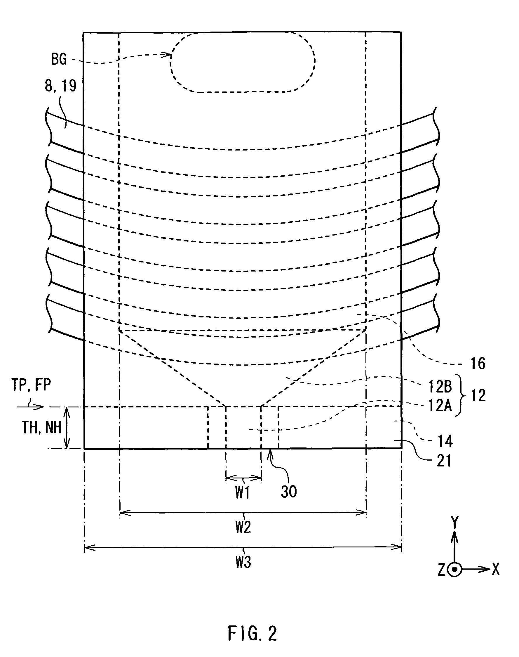 Perpendicular magnetic write head and magnetic write device