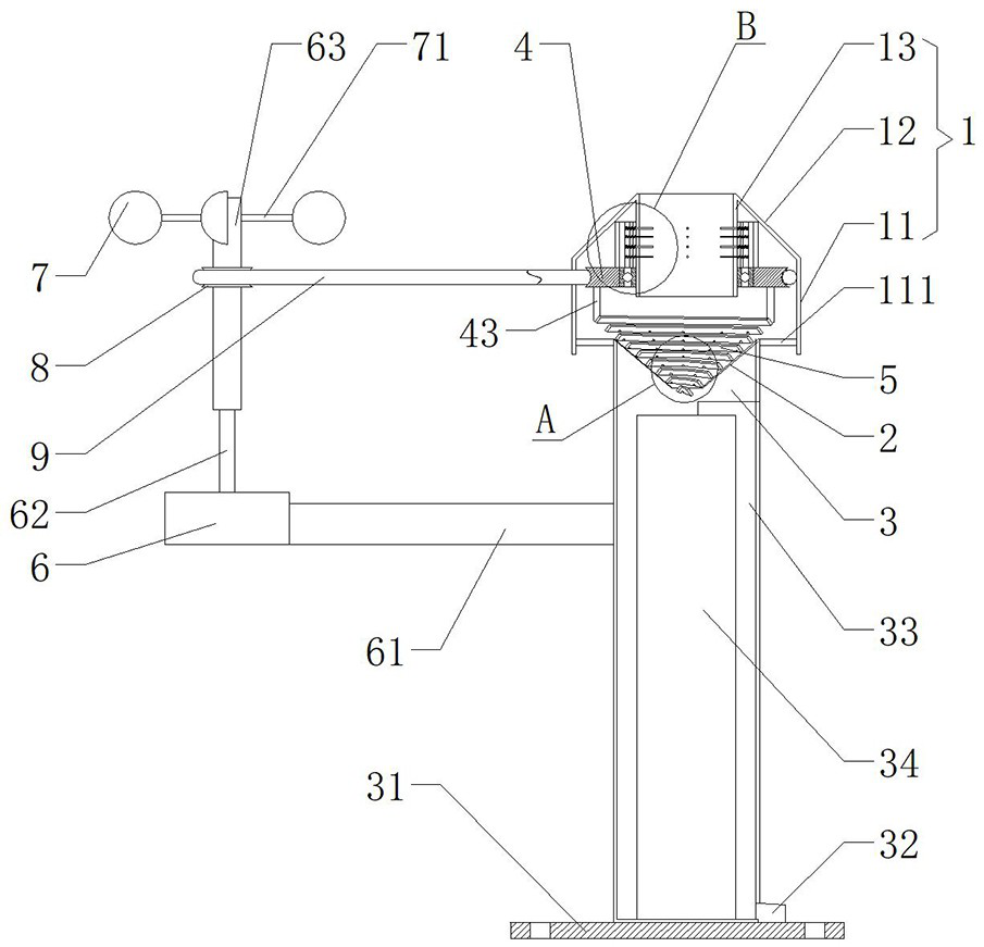 Anti-fouling and anti-blocking precipitation measuring device