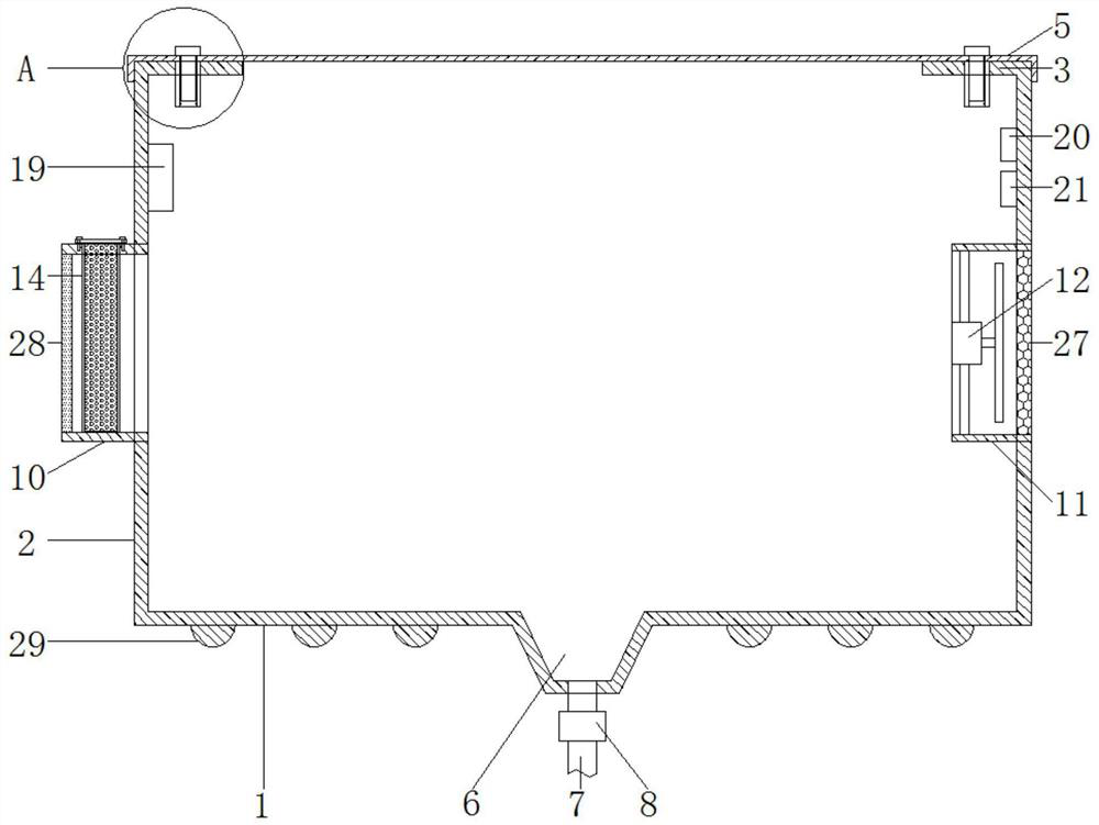 Cable bridge convenient for drainage and moisture-proof treatment