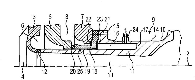 Three-shelled steam turbine